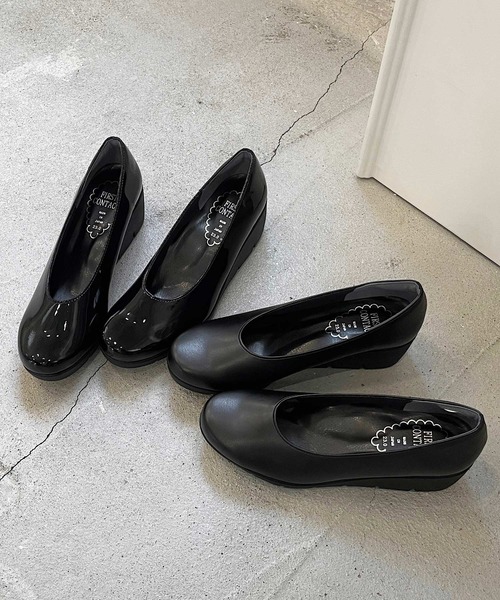shopnikoniko（ショップニコニコ）の「パンプス 日本製 ウエッジソール プレーン シンプル（パンプス・レディース・ブラック/ブラック系その他・23.5/21.5/22/22.5/23/24/24.5）」の18枚目の写真