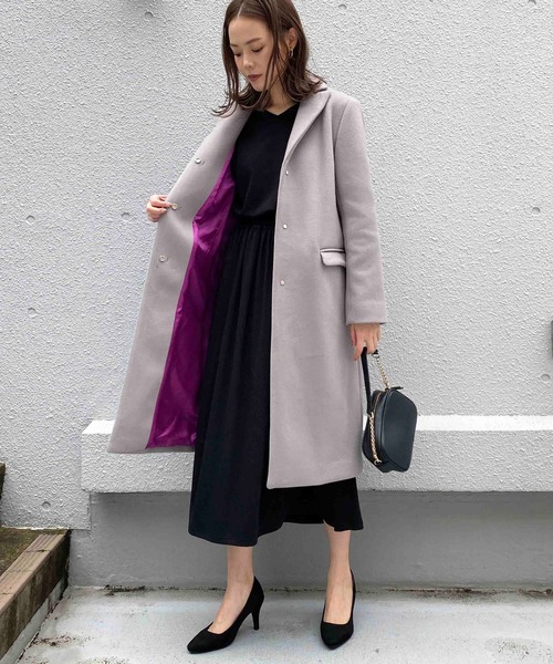 PICCIN（ピッチン）の「【日本製】MANTECOウールチェスターコート