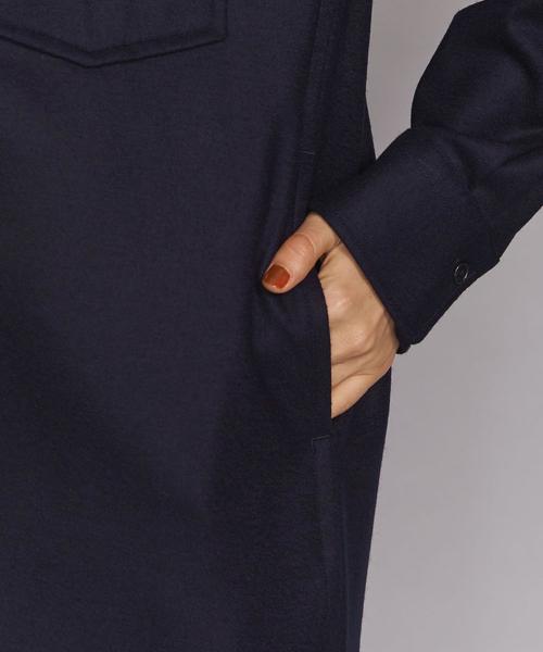 BEAUTY&YOUTH UNITED ARROWS（ビューティーアンドユースユナイテッドアローズ）の「BY スムースシャツワンピース ◆（ワンピース・レディース・ネイビー/オリーブ・SMALL/MEDIUM）」の6枚目の写真