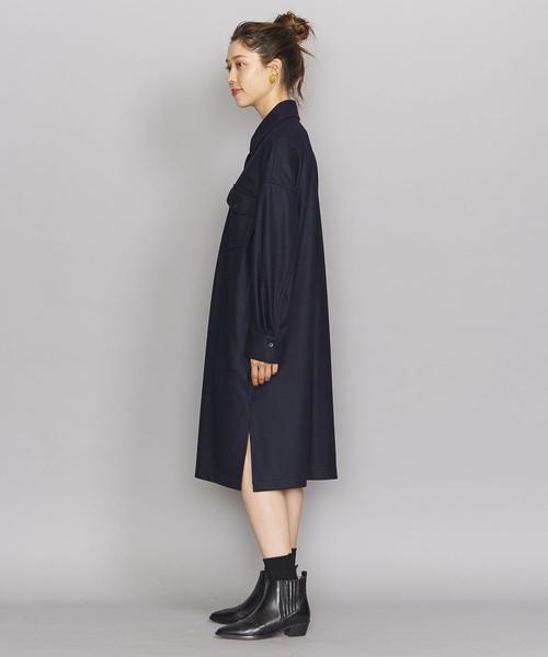 BEAUTY&YOUTH UNITED ARROWS（ビューティーアンドユースユナイテッドアローズ）の「BY スムースシャツワンピース ◆（ワンピース・レディース・ネイビー/オリーブ・SMALL/MEDIUM）」の9枚目の写真
