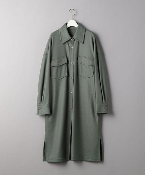 BEAUTY&YOUTH UNITED ARROWS（ビューティーアンドユースユナイテッドアローズ）の「BY スムースシャツワンピース ◆（ワンピース・レディース・ネイビー/オリーブ・SMALL/MEDIUM）」の19枚目の写真