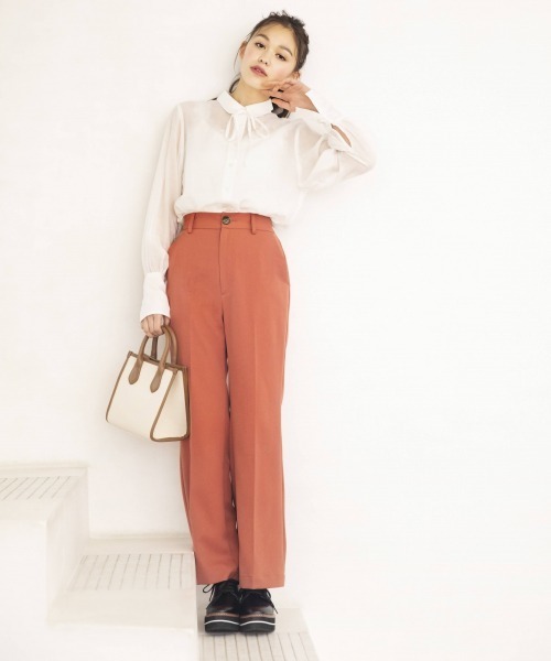 Heather（ヘザー）の「シアーBIGシャツ　874655（シャツ/ブラウス・レディース・ホワイト/ベージュ/ダークベージュ/カーキ/ブルー/パープル・FREE）」の7枚目の写真