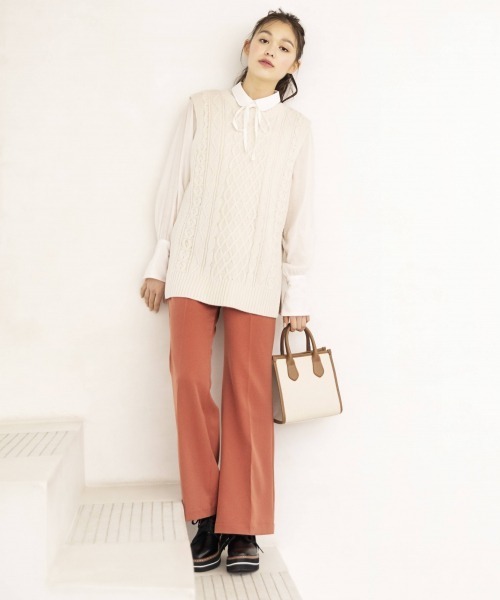 Heather（ヘザー）の「シアーBIGシャツ　874655（シャツ/ブラウス・レディース・ホワイト/ベージュ/ダークベージュ/カーキ/ブルー/パープル・FREE）」の9枚目の写真