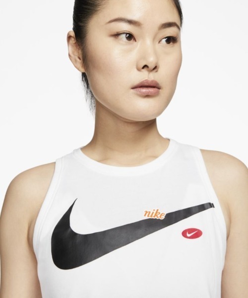 NIKE(ナイキ)の「ナイキ NIKE Dri-FIT ウィメンズ グラフィック トレーニングタンクトップ(タンクトップ・レディース・ホワイト/ブラック・L/S/M)」の7枚目の写真