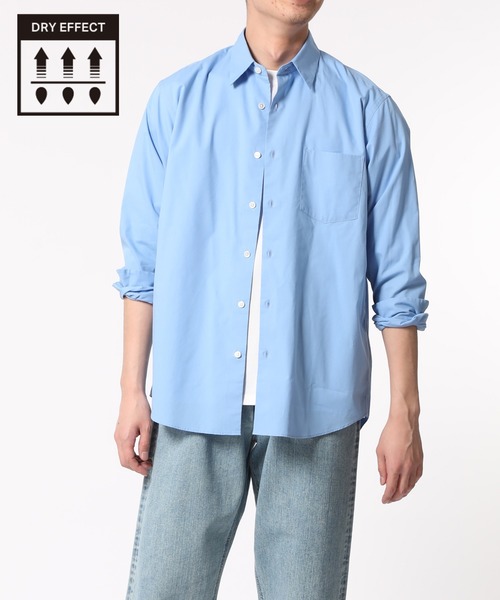 ADAM ET ROPE'(アダムエロペ)の「〈汗染み防止〉スタンダードシャツ/ON・OFF兼用(シャツ/ブラウス・メンズ・ホワイト/サックスブルー/ブルー系その他4・LL/S/M/L)」の16枚目の写真