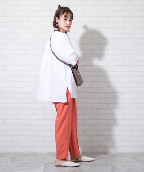 coen（コーエン）の「リネンレーヨンショートスリーブシャツ#（シャツ/ブラウス・レディース・ホワイト/ブラウン/ブラック・FREE）」の5枚目の写真