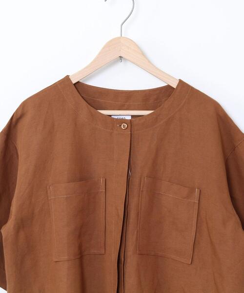 coen（コーエン）の「リネンレーヨンショートスリーブシャツ#（シャツ/ブラウス・レディース・ホワイト/ブラウン/ブラック・FREE）」の16枚目の写真