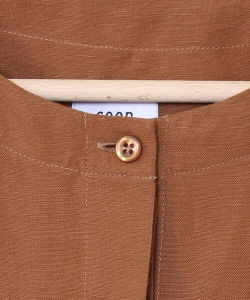 coen（コーエン）の「リネンレーヨンショートスリーブシャツ#（シャツ/ブラウス・レディース・ホワイト/ブラウン/ブラック・FREE）」の14枚目の写真