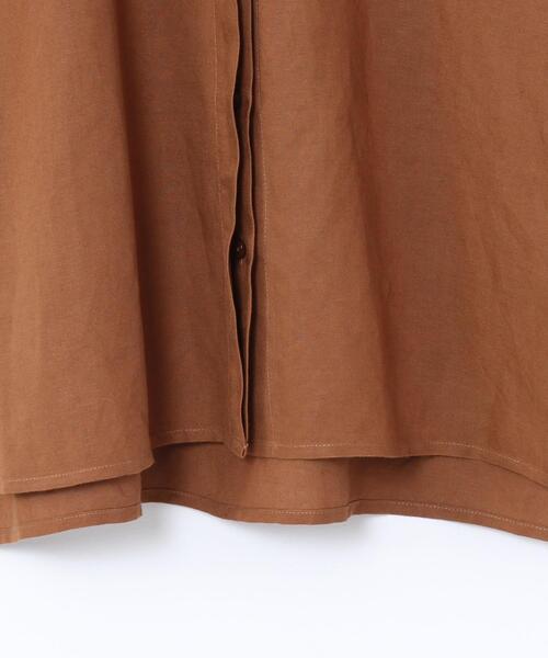 coen（コーエン）の「リネンレーヨンショートスリーブシャツ#（シャツ/ブラウス・レディース・ホワイト/ブラウン/ブラック・FREE）」の21枚目の写真