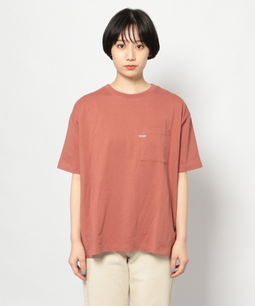 PAGEBOY（ページボーイ）の「プチロゴポケットBIGTEE（Tシャツ/カットソー・レディース・ブラック/オフホワイト/テラコッタ・FREE）」の8枚目の写真