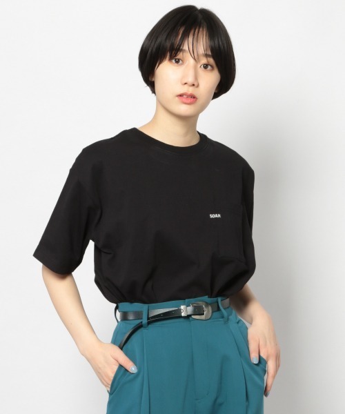 PAGEBOY（ページボーイ）の「プチロゴポケットBIGTEE（Tシャツ/カットソー・レディース・ブラック/オフホワイト/テラコッタ・FREE）」の19枚目の写真