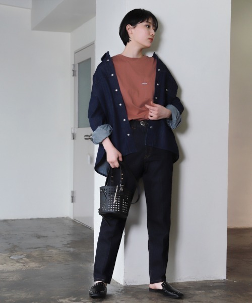 PAGEBOY（ページボーイ）の「プチロゴポケットBIGTEE（Tシャツ/カットソー・レディース・ブラック/オフホワイト/テラコッタ・FREE）」の18枚目の写真