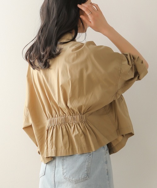 Bab(バブ)の「【WEB限定】軽量ヴィンテージ加工ショートジャケット(ブルゾン・レディース・ベージュ/オフホワイト/カーキ・FREE)」の15枚目の写真