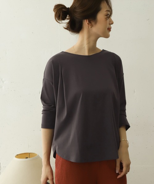 URBAN RESEARCH DOORS（アーバンリサーチドアーズ）の「ショルダータックスムースプルオーバー（Tシャツ/カットソー・レディース・ライトカーキ/ライトグレー/チャコールグレー・ONE）」の2枚目の写真