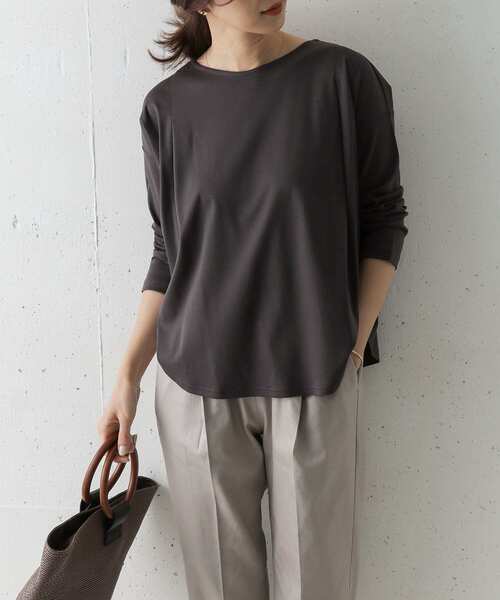 URBAN RESEARCH DOORS（アーバンリサーチドアーズ）の「ショルダータックスムースプルオーバー（Tシャツ/カットソー・レディース・ライトカーキ/ライトグレー/チャコールグレー・ONE）」の10枚目の写真