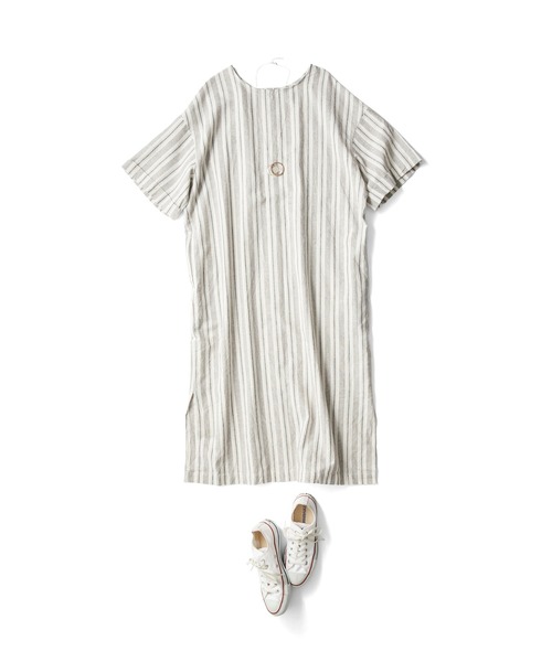 セール リネン混3wayバックボタンスクエア半袖ワンピース ワンピース Craft Standard Boutique クラフトスタンダードブティック のファッション通販 Zozotown