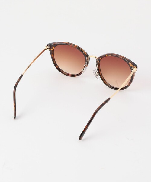 NOLLEY’S（ノーリーズ）の「コンビフレームサングラス（サングラス・レディース・ブラウン系その他3/ブラック・FREE）」の4枚目の写真