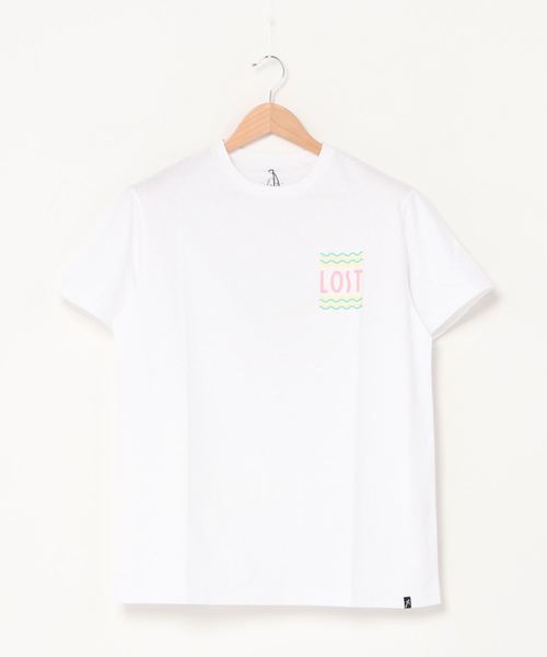 lost(ロスト)の「ロスト WAVE CLUB L20SM-A 半袖Tシャツ(Tシャツ/カットソー・レディース・ホワイト/ブラック/パープル・M/L/XL)」の1枚目の写真