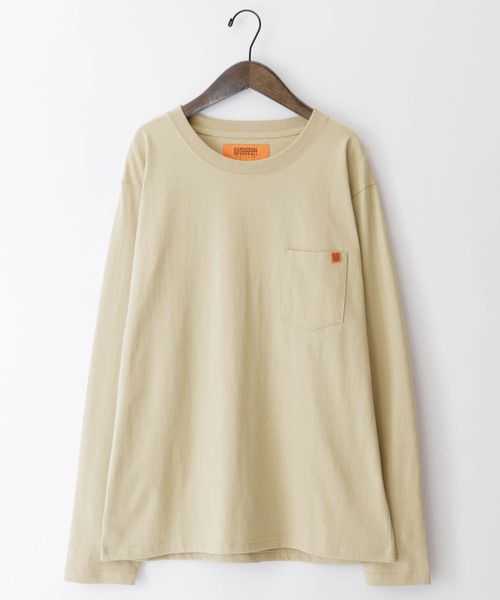 UNIVERSAL OVERALL(ユニバーサルオーバーオール)の「UNIVERSAL OVERALL/ユニバーサルオーバーオール POCKET LONG-TEE ポケット付き長袖カットソー(Tシャツ/カットソー・メンズ・ホワイト/ブラック/ベージュ/オレンジ/杢グレー・S/M/L/XL)」の19枚目の写真