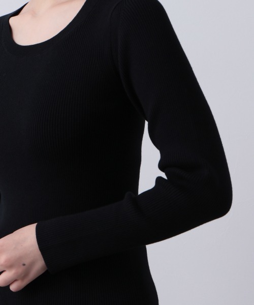 PAGEBOY（ページボーイ）の「クルーリブニット（ニット/セーター・レディース・ライラック/ブラック/ブラウン/オフホワイト・FREE）」の14枚目の写真