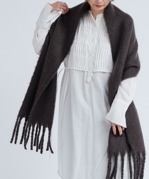 DouDou（ドゥドゥ）の「レイヤードシャツワンピース（ワンピース・レディース・オフホワイト/ブラック/ミント・FREE）」の2枚目の写真