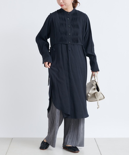 DouDou（ドゥドゥ）の「レイヤードシャツワンピース（ワンピース・レディース・オフホワイト/ブラック/ミント・FREE）」の20枚目の写真