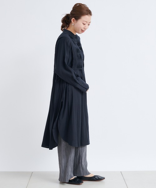 DouDou（ドゥドゥ）の「レイヤードシャツワンピース（ワンピース・レディース・オフホワイト/ブラック/ミント・FREE）」の22枚目の写真