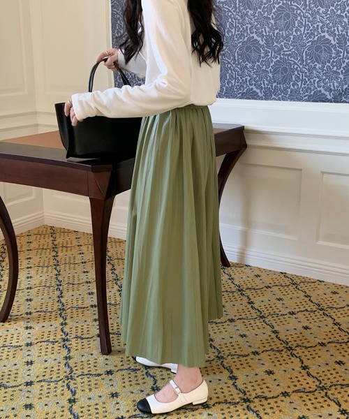 ABITOKYO（アビトーキョー）の「フェイクレザープリーツスカート（スカート・レディース・ブラック/ベージュ/ブラウン/シルバー/ライトグリーン/ブルーグレー/キャメル/ボルドー・FREE/L）」の20枚目の写真