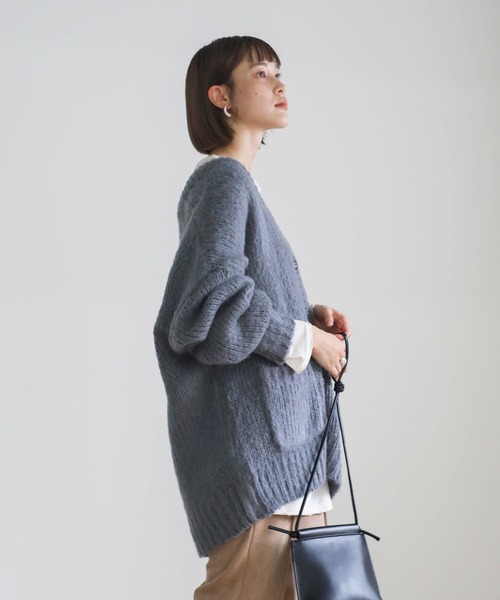 【希少】 ヴィンテージ デザイン カーディガン モヘア調 60～70s WOLF BROTHERS Mohair Cardigan Red 60～70年代 モヘア