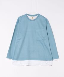 ※セット商品 /ビッグロングスリーブアンサンブル - スエードタッチプルオーバー&天竺カットソー/