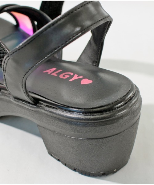 algy（アルジー）の「【ALGY】ロゴ入りクロスベルトヒールサンダル（サンダル・キッズ・ブラック/イエロー/ピンク/ホワイト・20.0cm/21.0cm/22.0cm/19.0cm/23.0cm）」の10枚目の写真