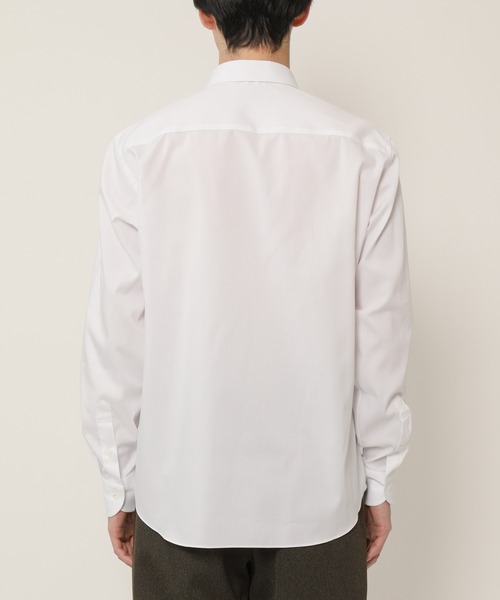 KASHIYAMA（カシヤマ）の「ショートポイントレギュラーロングスリーブ　ロイヤルオックス　カジュアルテイルシャツ（シャツ/ブラウス・メンズ・ネイビー/ホワイト・マルチサイズ）」の8枚目の写真