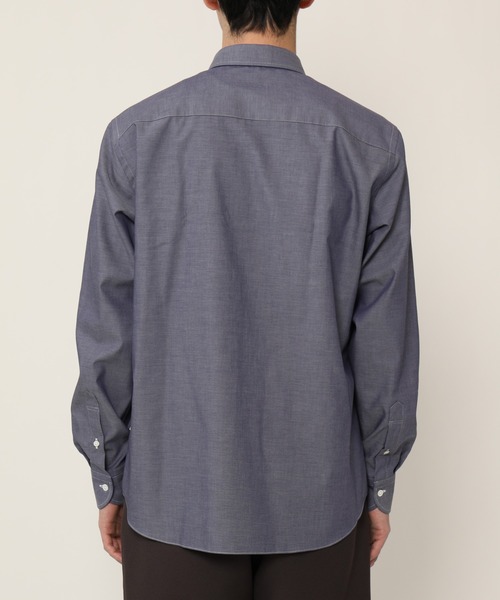KASHIYAMA（カシヤマ）の「ショートポイントレギュラーロングスリーブ　ロイヤルオックス　カジュアルテイルシャツ（シャツ/ブラウス・メンズ・ネイビー/ホワイト・マルチサイズ）」の14枚目の写真