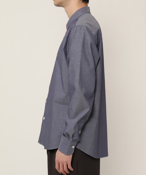 KASHIYAMA（カシヤマ）の「ショートポイントレギュラーロングスリーブ　ロイヤルオックス　カジュアルテイルシャツ（シャツ/ブラウス・メンズ・ネイビー/ホワイト・マルチサイズ）」の13枚目の写真