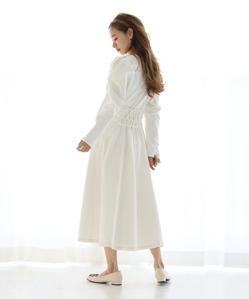 one after another NICE CLAUP（ワンアフターアナザーナイスクラップ）の「カットデニムトップス（Tシャツ/カットソー・レディース・ブラック/オフホワイト/インディゴブルー・FREE）」の8枚目の写真