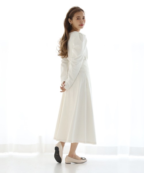 one after another NICE CLAUP（ワンアフターアナザーナイスクラップ）の「カットデニムトップス（Tシャツ/カットソー・レディース・ブラック/オフホワイト/インディゴブルー・FREE）」の10枚目の写真