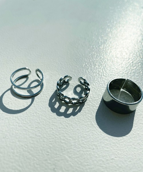 kutir(クティール)の「kutirlune/3セットフリーサイズリング(リング・レディース・シルバー・FREE)」の3枚目の写真