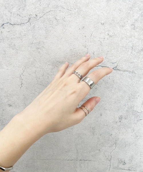 kutir(クティール)の「kutirlune/3セットフリーサイズリング(リング・レディース・シルバー・FREE)」の6枚目の写真