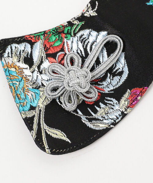 Ray BEAMS（レイビームス）の「Casselini × Ray BEAMS / 別注 チャイナ 付け襟（その他小物・レディース・ブラック/ブルー・ONE SIZE）」の4枚目の写真