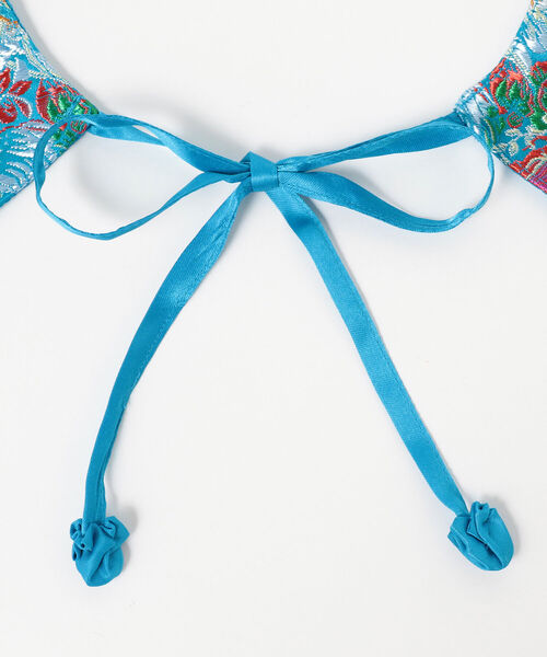 Ray BEAMS（レイビームス）の「Casselini × Ray BEAMS / 別注 チャイナ 付け襟（その他小物・レディース・ブラック/ブルー・ONE SIZE）」の6枚目の写真