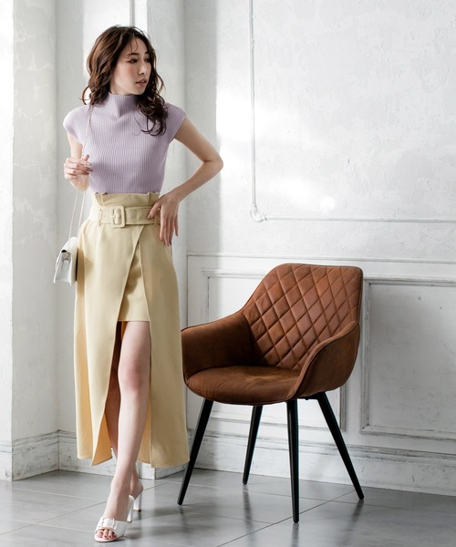 Julia Boutique（ジュリアブティック）の「ハイネックリブニットトップス・カットソー/21001（ニット/セーター・レディース・ホワイト/ブラック/ベージュ/パープル/イエロー/グリーン系その他・ONE）」の18枚目の写真