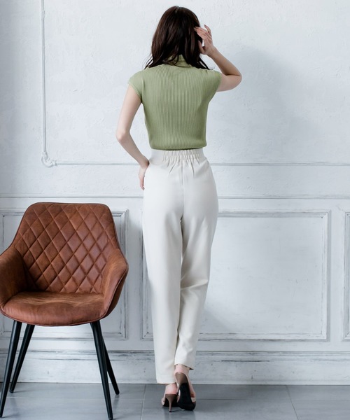 Julia Boutique（ジュリアブティック）の「ハイネックリブニットトップス・カットソー/21001（ニット/セーター・レディース・ホワイト/ブラック/ベージュ/パープル/イエロー/グリーン系その他・ONE）」の22枚目の写真