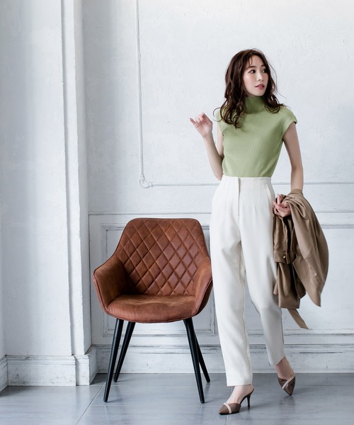 Julia Boutique（ジュリアブティック）の「ハイネックリブニットトップス・カットソー/21001（ニット/セーター・レディース・ホワイト/ブラック/ベージュ/パープル/イエロー/グリーン系その他・ONE）」の16枚目の写真