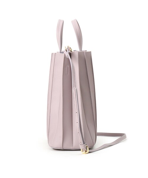 SHOO・LA・RUE（シューラルー）の「◆【ポシェット付】プリーツトート（トートバッグ・レディース・ブラック/ベージュ/ライトパープル・00）」の14枚目の写真