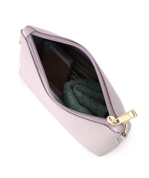 SHOO・LA・RUE（シューラルー）の「◆【ポシェット付】プリーツトート（トートバッグ・レディース・ブラック/ベージュ/ライトパープル・00）」の15枚目の写真