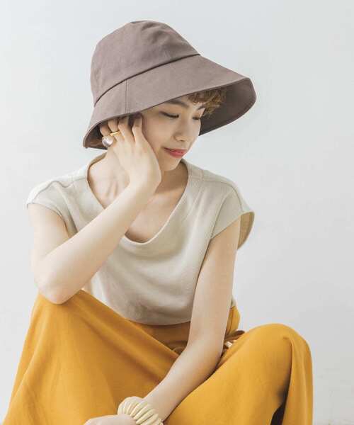 URBAN RESEARCH(アーバンリサーチ)の「ラウンドバケットハット(ハット・レディース・ダークブラウン/オフホワイト/ナチュラル・-)」の9枚目の写真