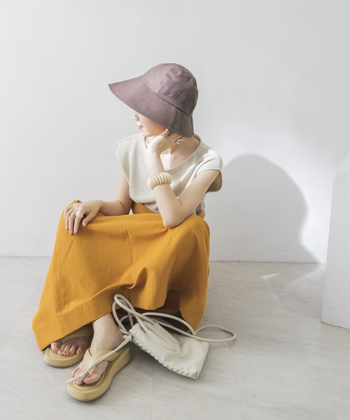 URBAN RESEARCH(アーバンリサーチ)の「ラウンドバケットハット(ハット・レディース・ダークブラウン/オフホワイト/ナチュラル・-)」の8枚目の写真