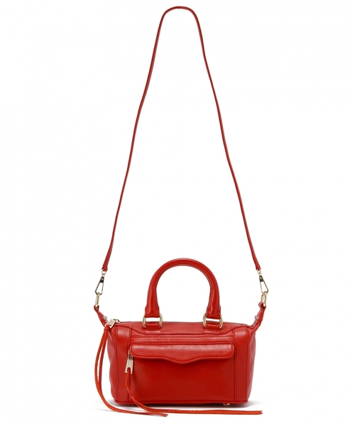 REBECCA MINKOFF(レベッカミンコフ)の「REBECCAMINKOFF MINI MAB/ REBECCA/M MINI MINI MAB(ボストンバッグ・レディース・ブラック/レッド・フリー)」の5枚目の写真