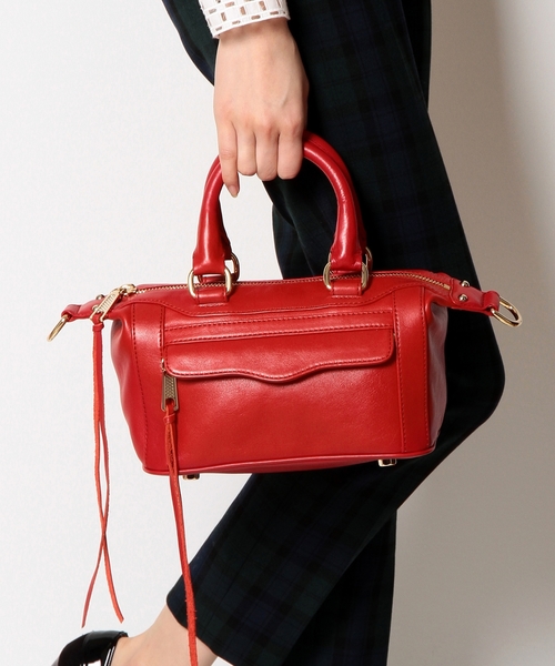 REBECCA MINKOFF(レベッカミンコフ)の「REBECCAMINKOFF MINI MAB/ REBECCA/M MINI MINI MAB(ボストンバッグ・レディース・ブラック/レッド・フリー)」の9枚目の写真