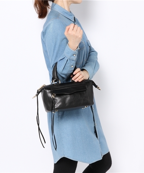 REBECCA MINKOFF(レベッカミンコフ)の「REBECCAMINKOFF MINI MAB/ REBECCA/M MINI MINI MAB(ボストンバッグ・レディース・ブラック/レッド・フリー)」の11枚目の写真